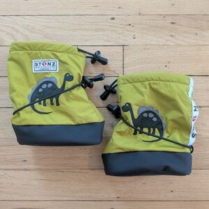 Stonz Kids Dinosaur Booties - Green, Size M